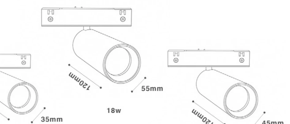 Track Spotlight technical drawing
